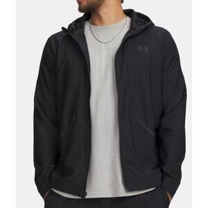 UNDER ARMOUR Unstoppable Woven Men’s Black Jacket Full Zip | Size Large (New)
